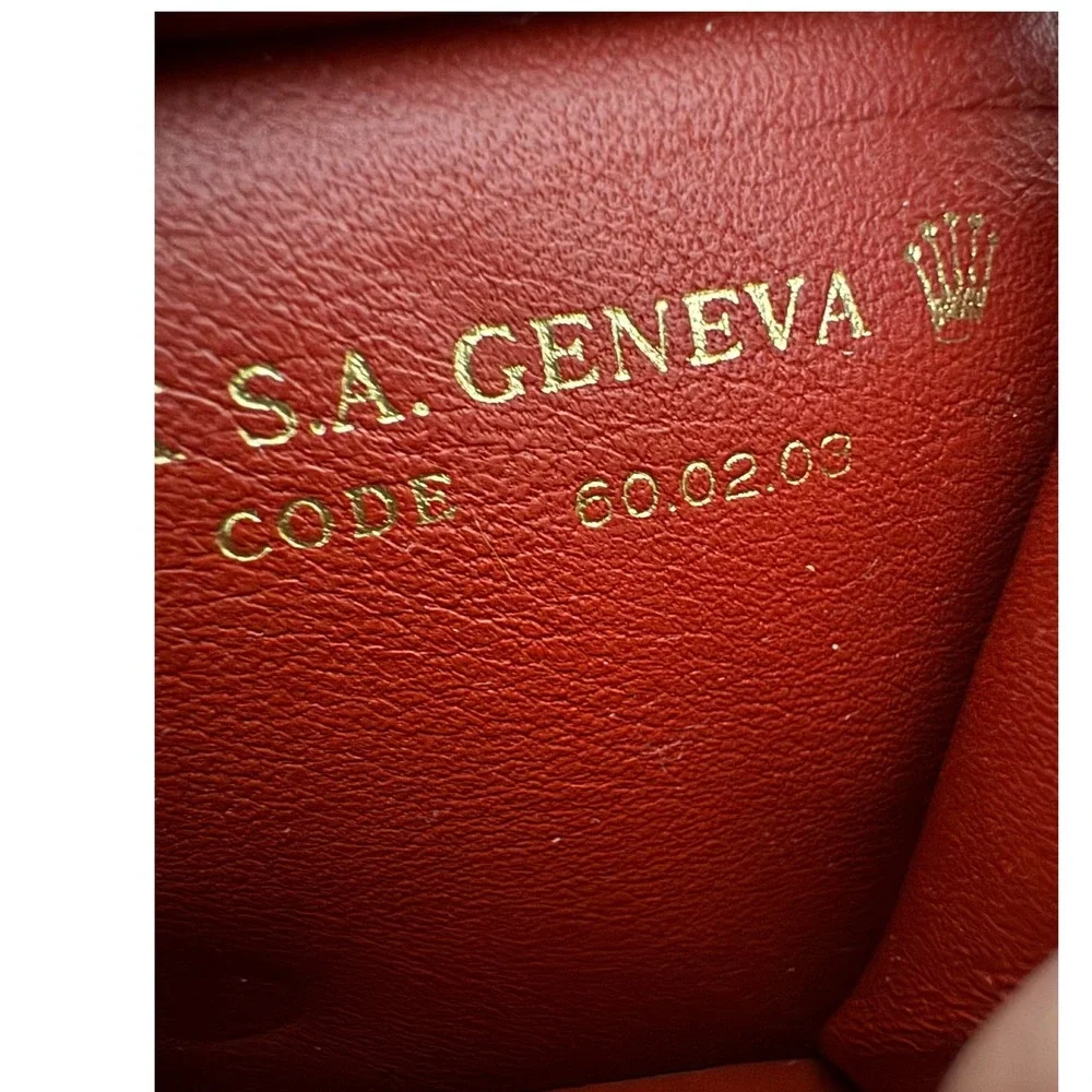 Vintage Rolex Leather Wallet Red Bifold